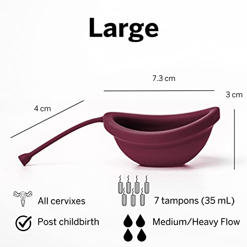 Pixie Cup 2 Menstrual Discs - Most Comfortable Reusable Period Discs - Removable Stem