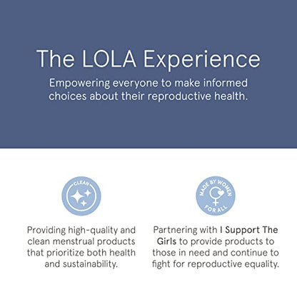 LOLA Organic Cotton Tampons, 60 Count - Super Plus Tampons, Period Feminine Hygiene Products
