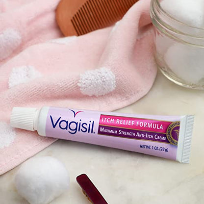 Vagisil Maximum Strength Feminine Anti-Itch Cream with Benzocaine for Women