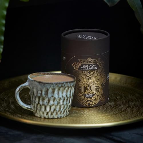Ancient + Brave - Cacao + Collagen Powder 250g - Peruvian Raw Cacao Hot Chocolate with Grass-Fed Hydrolysed Bovine Collagen