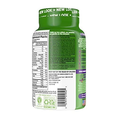 Vitafusion Prenatal DHA and Folic Acid Gummy Vitamins, 180 Count (Pack of 2)