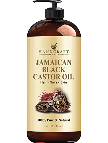 Handcraft Blends Jamaican Black Castor Oil for Hair Growth, Eyelashes and Eyebrows