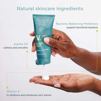 SAY LA V. Nourishing Veauty Feminine Wash, Intimate Vulva Hygiene with Prebiotics, Jojoba, Vitamin E