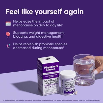 Physician's CHOICE Total Womens Menopause Support Bundle - Womens Probiotic 60ct