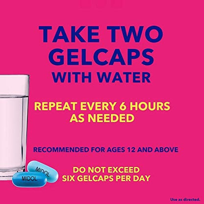 Midol Complete Gelcaps 24ct: Midol Complete Menstrual Pain Relief Gelcaps with Acetaminophen