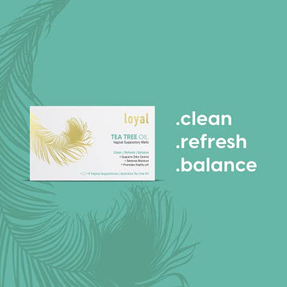 Loyal Tea Tree Oil - Suppository Melts - Supports Odor Control - Soothes Discomfort - Promotes Healthy pH