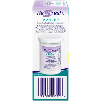 Rephresh Pro-B Probiotic Feminine Supplement - 30 ea (Pack of 2)