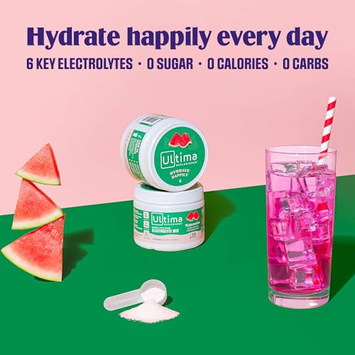 Ultima Replenisher Daily Electrolyte Drink Mix - Watermelon, 30 Servings - Hydration