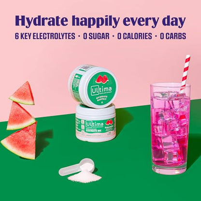 Ultima Replenisher Daily Electrolyte Drink Mix - Watermelon, 30 Servings - Hydration