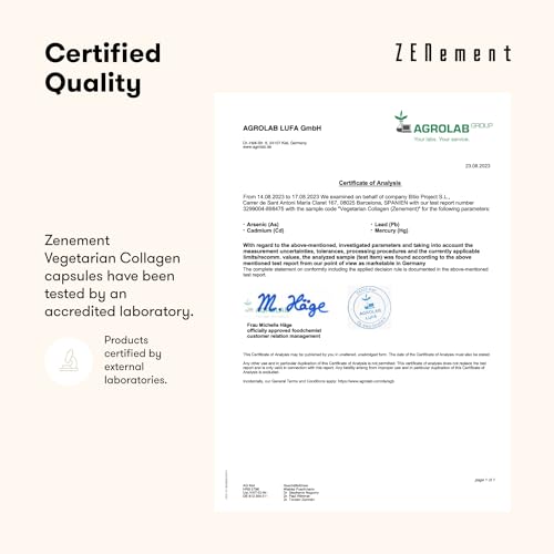 Vegetarian Collagen, from Organic Eggshell Membrane, 120 Capsules - with Glucosamine, Chondroitin, Hyaluronic Acid and Plant Extracts
