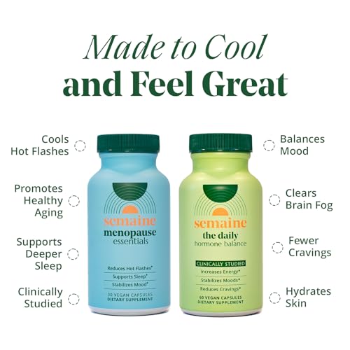 Semaine Peri/Menopause Bundle for Thicker Hair, Hot Flashes, Deeper Sleep, Fewer Cravings, Better Moods