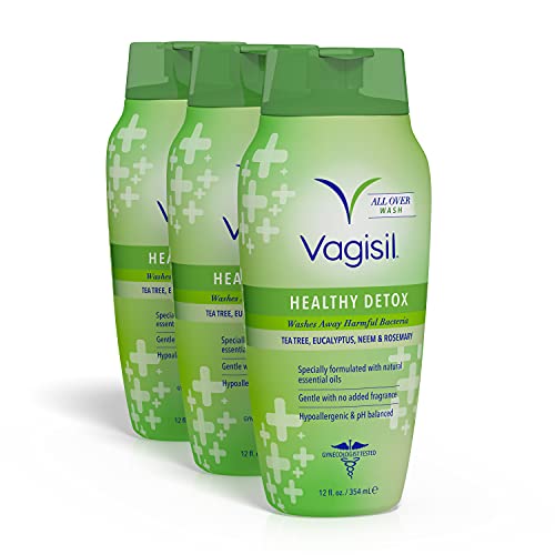 Vagisil Feminine Wash for Intimate Area Hygiene, Healthy Detox, All Over Body Wash for Women