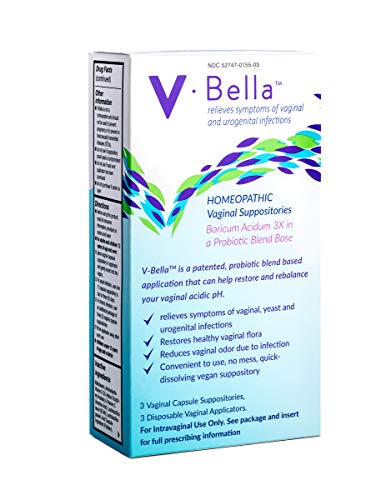 V-Bella Boric Acid + Probiotic Based Vaginal Suppositories- a More Natural Way to Refresh, Balance & Relieve