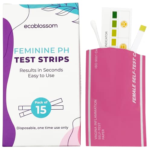 Ecoblossom Vaginal pH Test Strips for Women - Check pH Balance - Monitor Bacterial Vaginosis