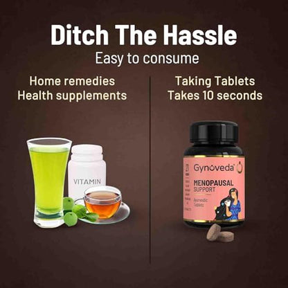 JAMU Menopause Tablets - Relief from Hot Flashes, Night Sweats, Mood Swings, Irritation - 100% Ayurvedic