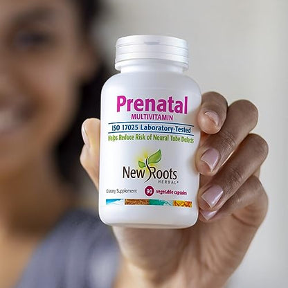 NEW ROOTS HERBAL Prenatal Complete MultiVitamin (90 Veg Caps) - with Biotin, Iron & Folate