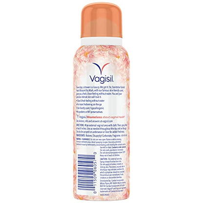 Vagisil Scentsitive Scents Feminine Dry Wash Deodorant Spray for Women, Gynecologist Tested