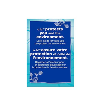 o.b. Tampons Multipack - Non-Applicator Tampon, Unscented - Regular/Super/Super Plus Tampons, 40ct