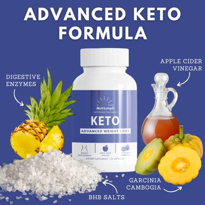 Nutriumph Keto BHB exogenous ketones - Keto Diet Pills - Advanced Ketone Supplement