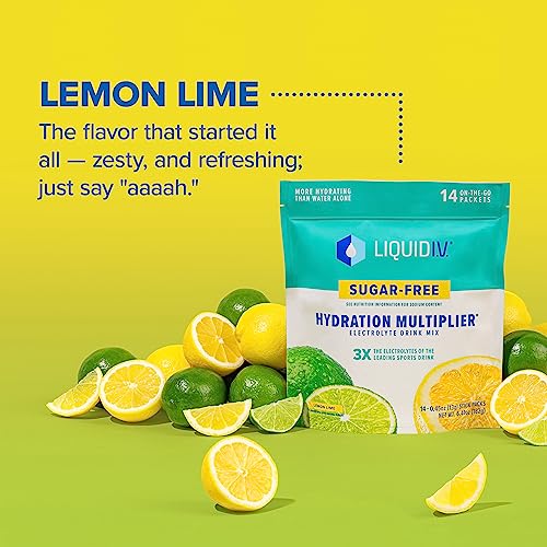 Liquid I.V. Sugar-Free Hydration Multiplier - Lemon Lime - Hydration Powder Packets