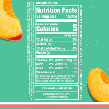 Sparkling Ice, Peach Nectarine Sparkling Water, Zero Sugar Flavored Water, with Vitamins