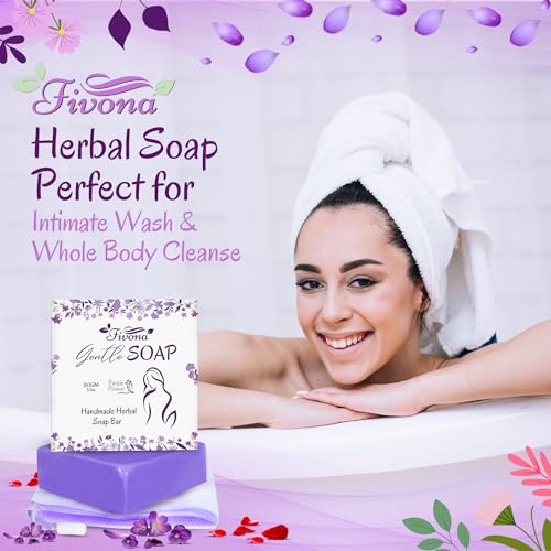 FIVONA Yoni Care Kit 4 in 1 - pH Balanced Natural Yoni Oil, Herbal Bar Soap for Feminine V Wash, Detox