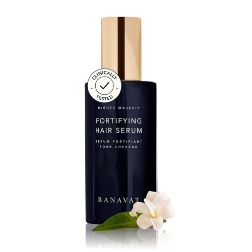 RANAVAT BOTANICS RANAVAT Mighty Majesty - Fortifying Hair Serum - Hair Oil Serum for Scalp Hydration, Frizz Control, & Hair Shine - With Jasmine and Amla Extract (1.7 oz)