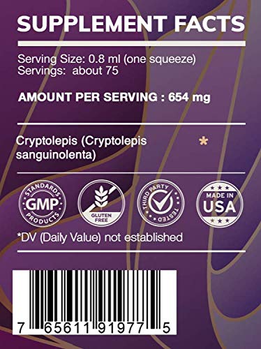 Earth's Love - Cryptolepis Alcohol Herbal Extract Tincture, Super-Concentrated Wildcrafted Cryptolepis