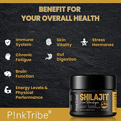 Shilajit Resin, Original Himalayan Shilajit 30g - Gold Grade 100% Pure, Rich in Fulvic