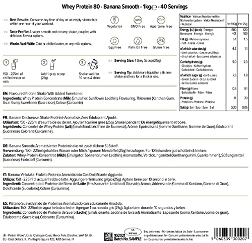 Protein Works - Whey Protein 80 Powder - Low Calorie Protein Shake - Whey Protein Shake