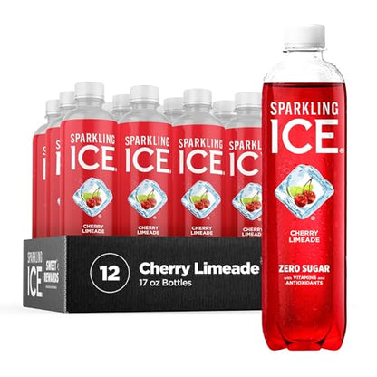 Sparkling Ice, Cherry Limeade Sparkling Water, Zero Sugar Flavored Water, with Vitamins 