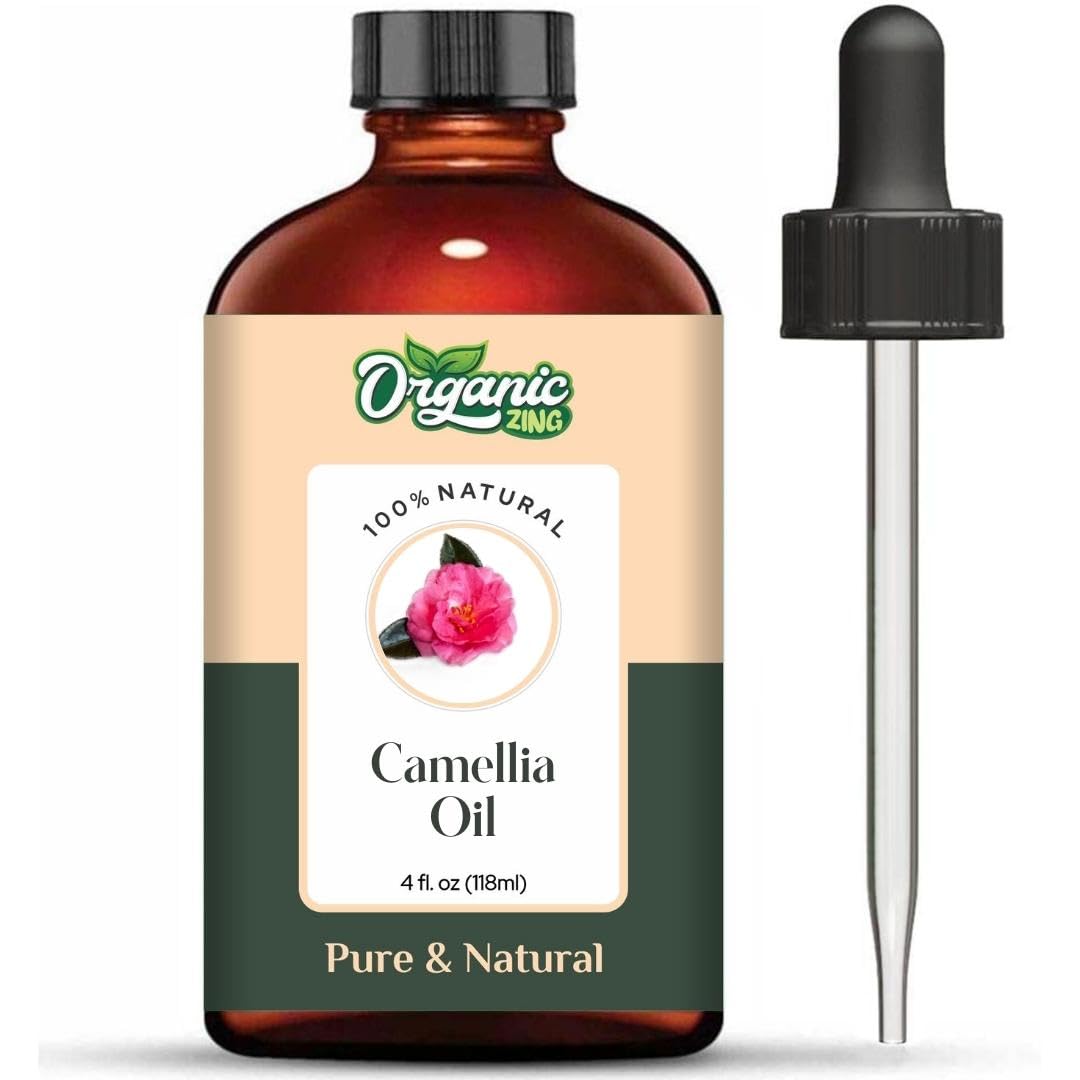 Organic Zing Camellia (Camellia Japonica) Oil | Pure & Natural Carrier Oil for Skincare, Hair Care & Massage