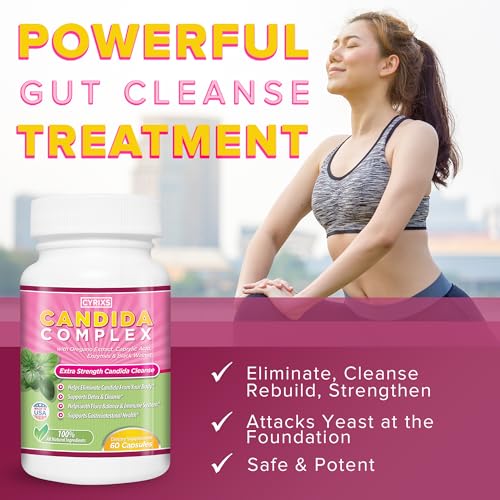 Cyrixs Health Candida Complex - Boost Your Immune System - All Natural Gut Cleanse with Herbs, Antifungals