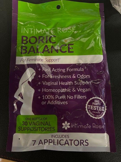 Intimate Rose Combo Pack! Flora Bloom Probiotics for Women (One Bottle) and Boric Balance Boric Acid
