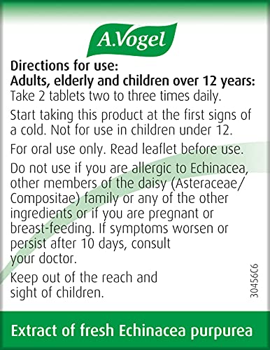 A.Vogel Echinaforce Echinacea Tablets - Relieves Cold & Flu Symptoms by Strengthening