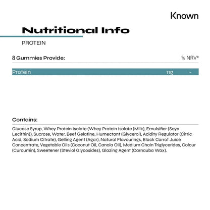 Protein 11g Gummies by Known Nutrition - Help Build and Maintain Healthy Muscle Mass