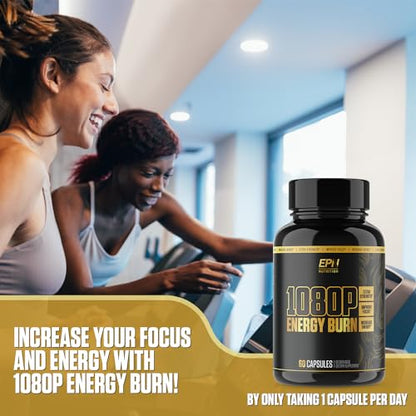 1080p Thermogenic Energy Burn - #1 Rated Energy & Pre Workout for Men & Women
