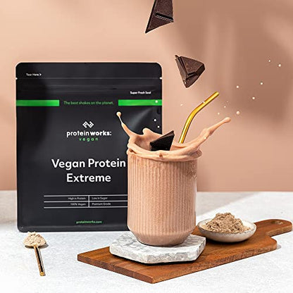 Protein Works - Vegan Protein Extreme - 29g Plant Based Protein - Added Vitamin Blend