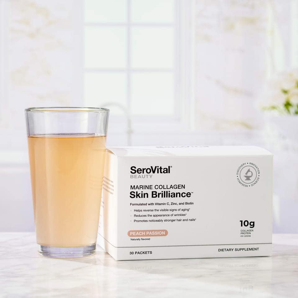 Serovital Skin Brilliance Marine Collagen - Hydrolyzed Marine Collagen Peptides