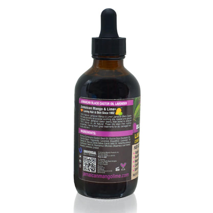 Jamaican Mango & Lime Black Castor Oil - Hair & Scalp Oil for Locs, Braids, Twists & Natural Hair - Strengthens, Moisturizes & Promotes Hair Growth (4oz (Pack of 1), Lavender)