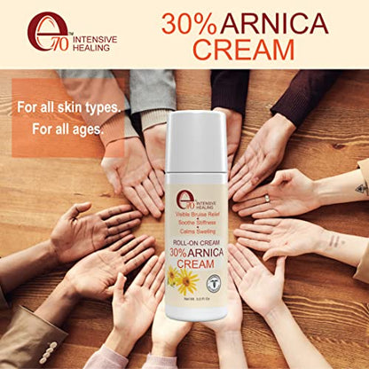 e70 Arnica Roll-On for Visible Bruise Relief, soothes Stiffness, Calms Swelling Advanced Formula