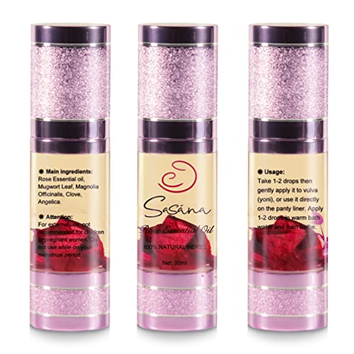 SASÁNA All Natural Feminine Spray - Effective Relief from Dryness, BV, Itch - 100% Organic Yoni Oil