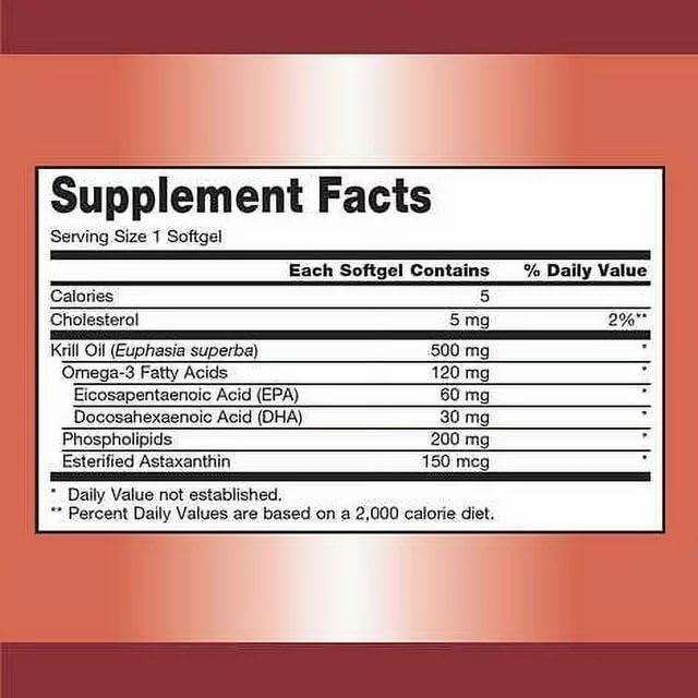 Kir-kland Signature Krill Oil 500 Milligram 160 Softgels