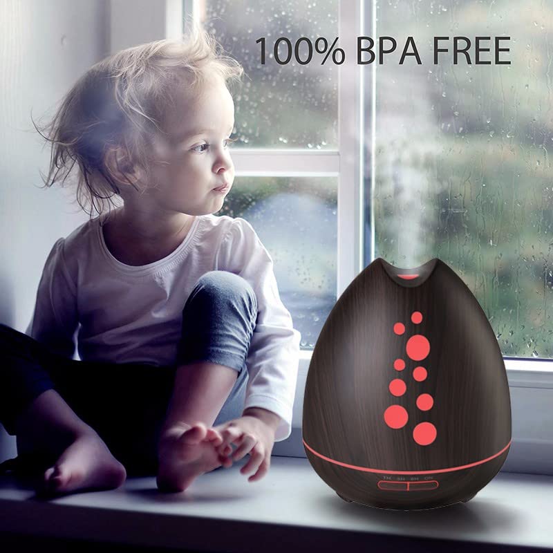 TGE Unique 400ML Essential Oil Diffuser for Essential Oils Bluetooth Music Speaker with Remote 7 Color LED