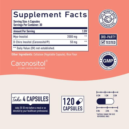 Myo-Inositol & D-Chiro Inositol - Hormone Balance for Women - Ideal 40:1 Ratio - Myo Inosit