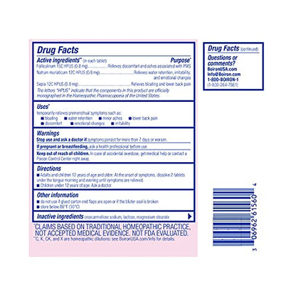 Boiron Cyclease PMS Relief Tablets for Symptoms from PMS of Bloating, Aches, Mood Swings, and Irritability