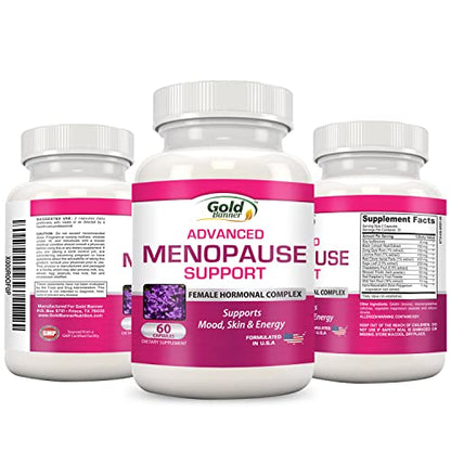 Advanced Menopause Support - Natural Female Hormonal Complex for Hot Flashes, Mood Swings