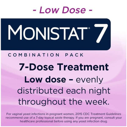 Monistat 7-Day Yeast Infection Treatment - Cream + External Itch Relief Cream - Pack of 2