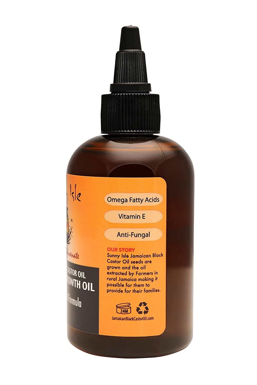 Sunny Isle Jamaican Black Castor Oil Root Repair Growth Oil, Brown 4 Fl Oz (2 Pack)