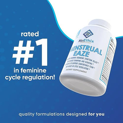 NuEthix Formulations Menstrual Eaze Dietary Supplement, Targeted Feminine Hormone Symptom Relief